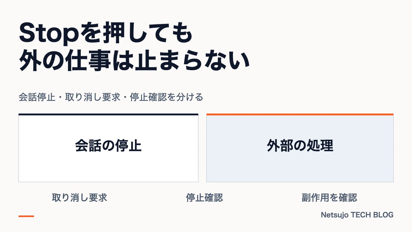 Stopを押しても、仕事は止まらない