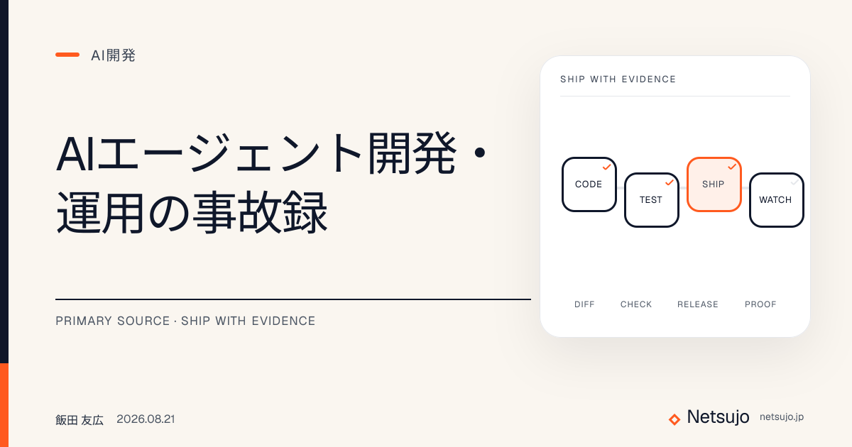 AIエージェント開発・運用の事故録