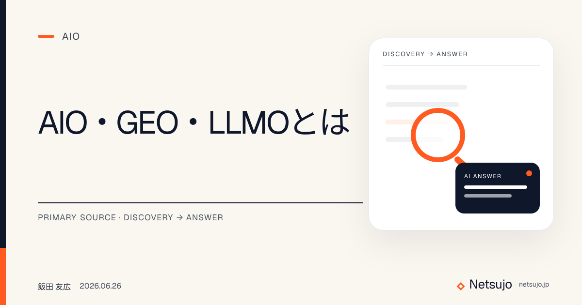 AIO・GEO・LLMOとは