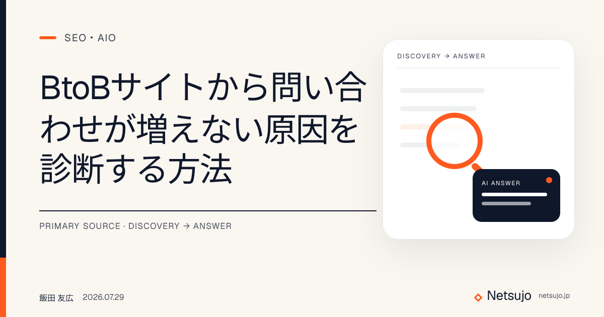 BtoBサイトから問い合わせが増えない原因を診断する方法