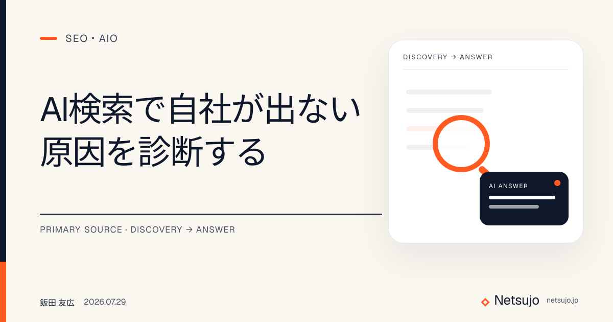AI検索で自社が出ない原因を診断する