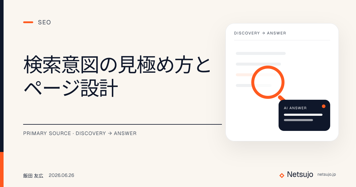 検索意図の見極め方とページ設計