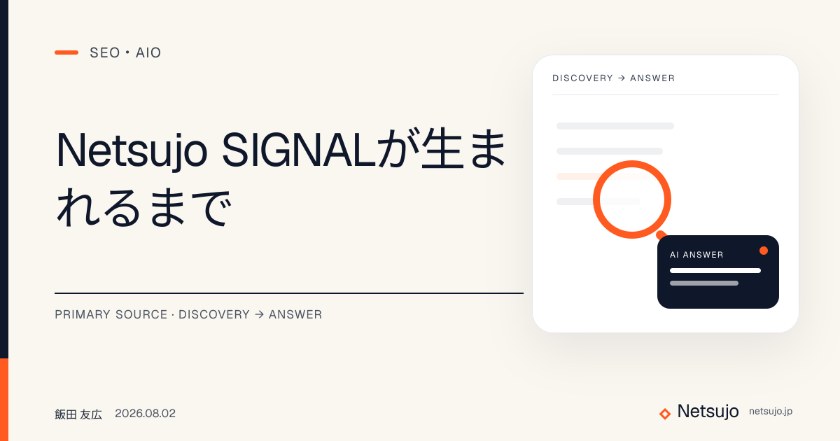 Netsujo SIGNALが生まれるまで