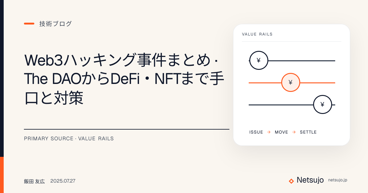 Web3ハッキング事件まとめ｜The DAOからDeFi・NFTまで手口と対策